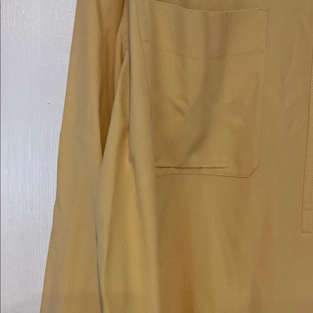 Everlane Silk Yellow Button-Up Shirt - Picture 5 of 11